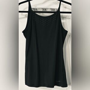 Nike DriFit Black Athletic Tank Top W/Deep V Back, Size:Sm